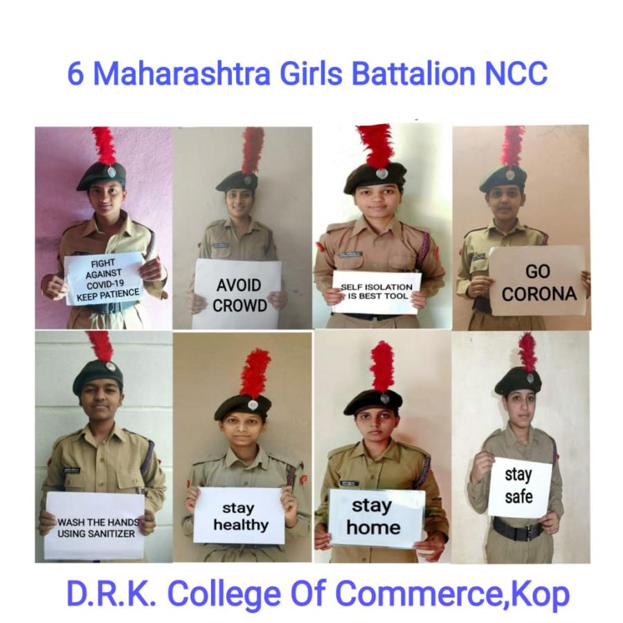 NCC Girls Cadet Participated in Awareness of COVID 19